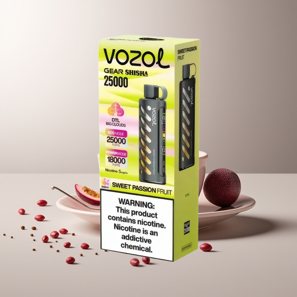 VOZOL Gear Shisha 25000 Puffs Saldžios Pasiflos Vaisiaus S.i.L.C Tech Dual Mesh Dual Modes