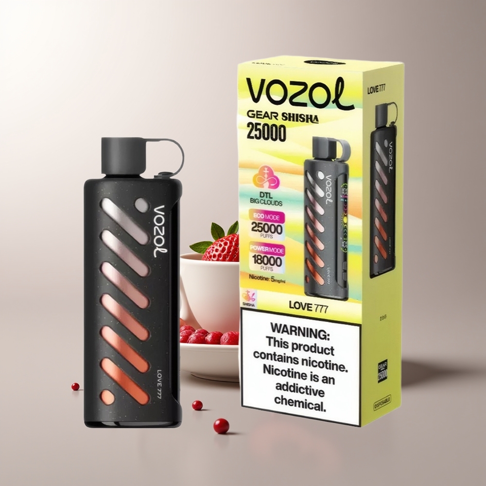 VOZOL Gear Shisha 25000 Smagų Mėgavimų Mėlynų Uogų Ir Meliono S.i.L.C Tech Dual Mesh