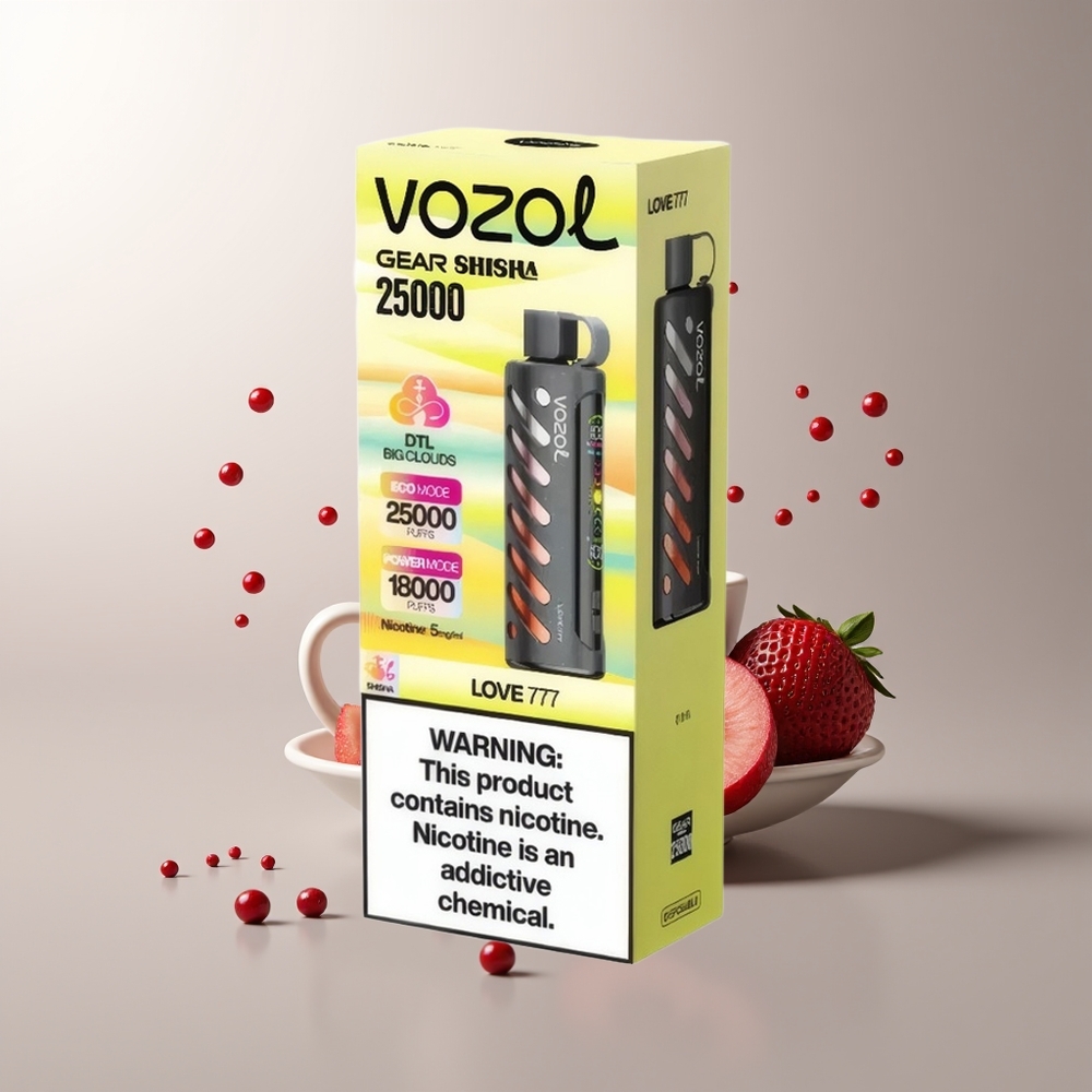 VOZOL Gear Shisha 25000 Smagų Mėgavimų Mėlynų Uogų Ir Meliono S.i.L.C Tech Dual Mesh