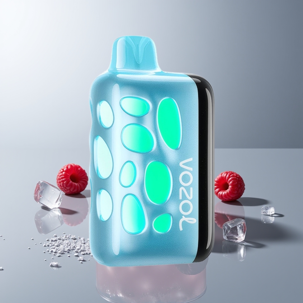 VOZOL RAVE 40000 Dūminis Vapas Mėlynasis Avietynas Ledas 270 Laipsnių Šviečiantis Dizainas 20/50mg/ml Nikotino 1000mAh Baterija