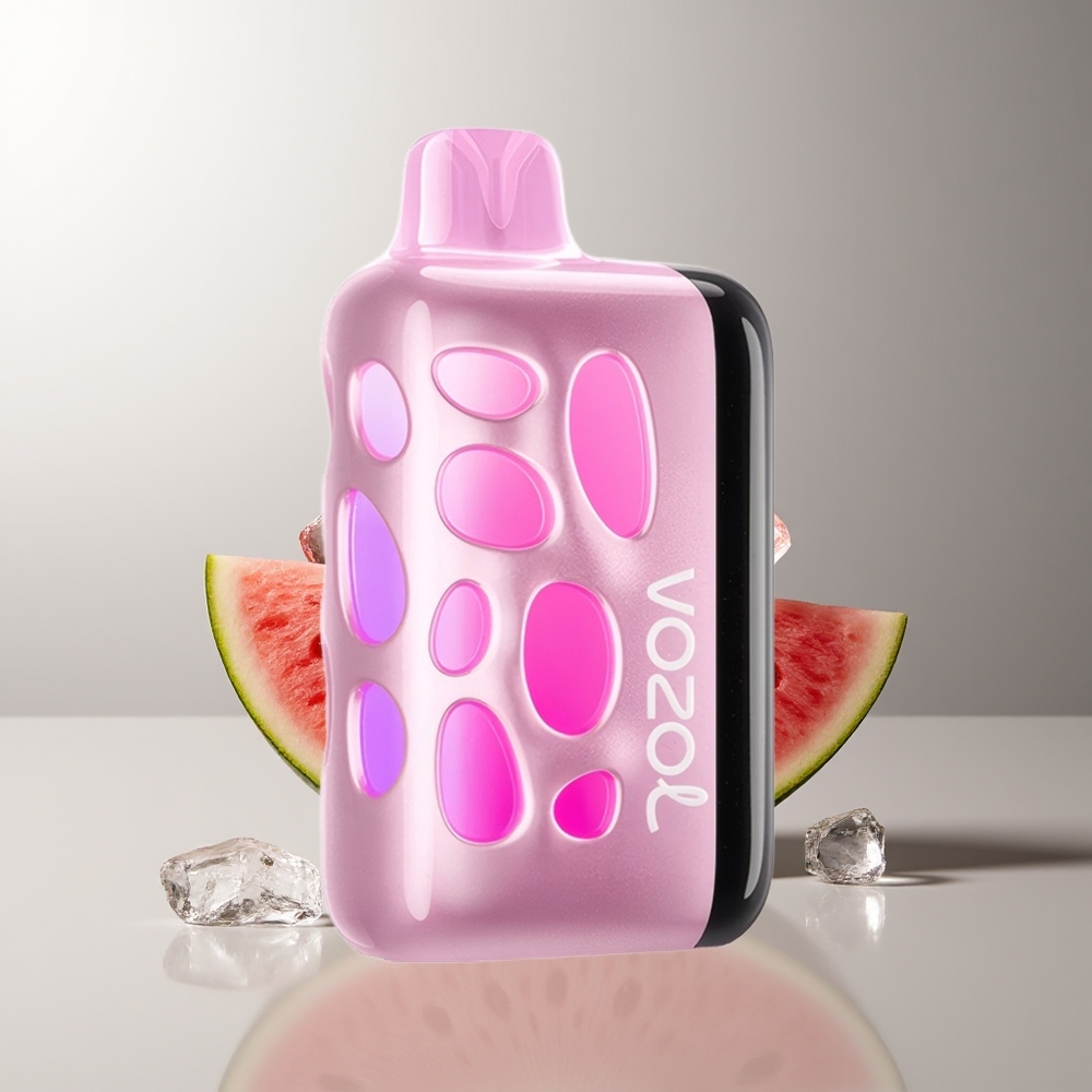 VOZOL RAVE 40000 Daugkartinė Vapė Arbūzas-Ledas 270° Vibrant Glow 20/50mg/ml 1000mAh