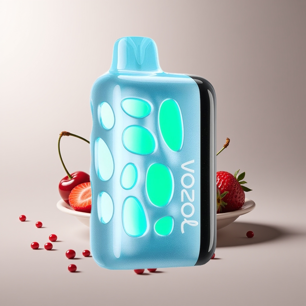 VOZOL RAVE 40000 Pūkų Vyšnių Braškės 270° Vibrant Glow 20/50mg/ml 1000mAh