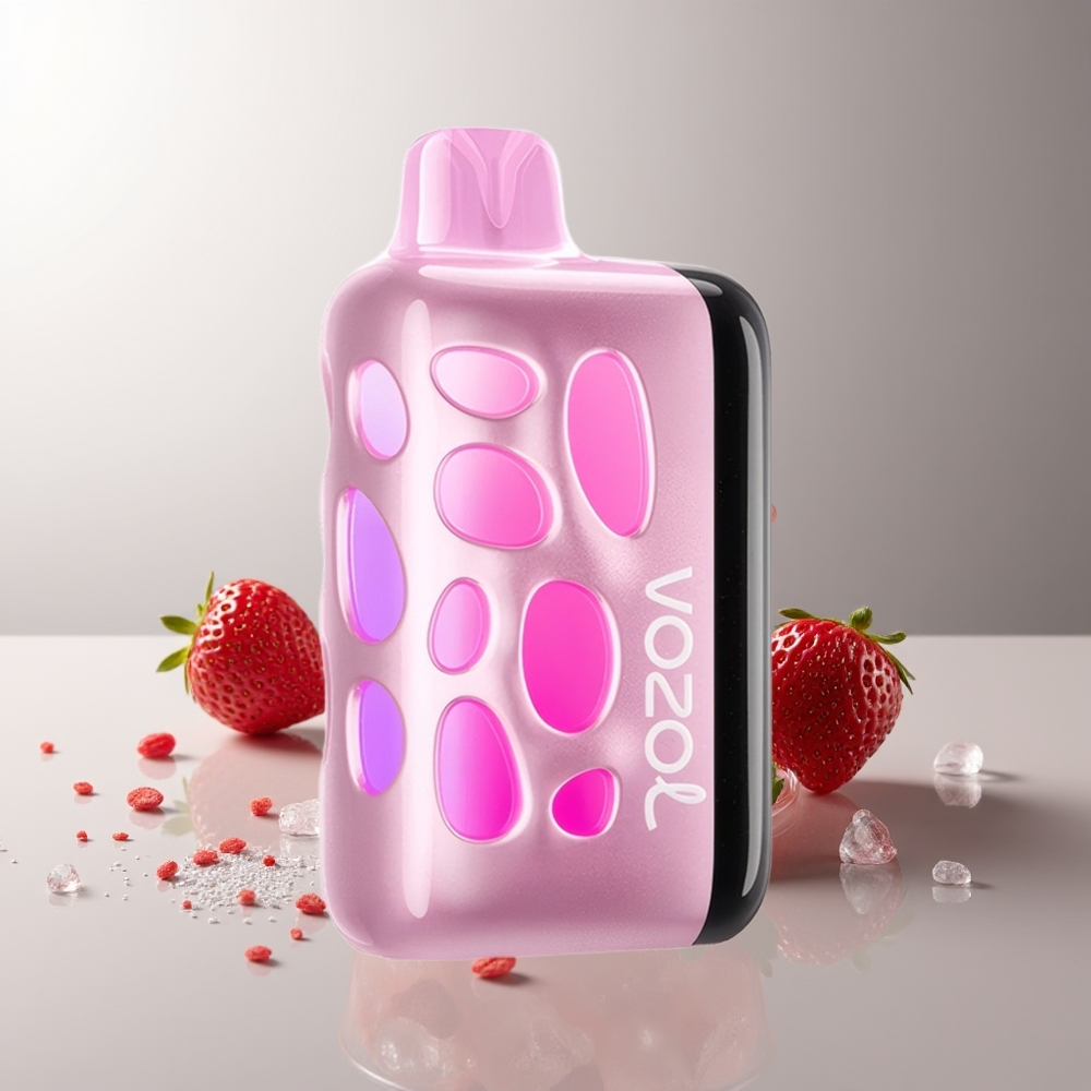 VOZOL RAVE 40000 Vienkartinis Garinimas Braškės Ledas 270 Laipsnių Šviečiantis Dizainas 20/50mg/ml Nikotino 1000mAh Baterija