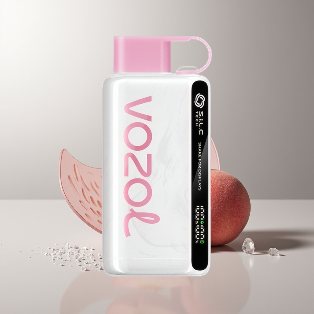 VOZOL STAR 9000/12000 Pūslių Persikų Ledas S.i.L.C TECH 650mAh 30% greitesnis įkrovimas