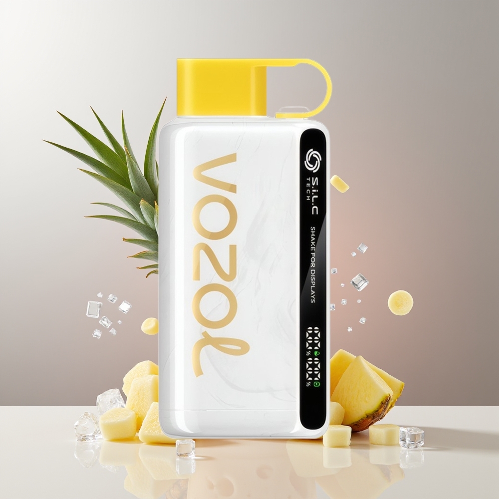 VOZOL STAR 9000/12000 Vienkartinis Vapas Ananasas-Kokosas-Ledas 650mAh 0/20/50mg/ml S.i.L.C TECH