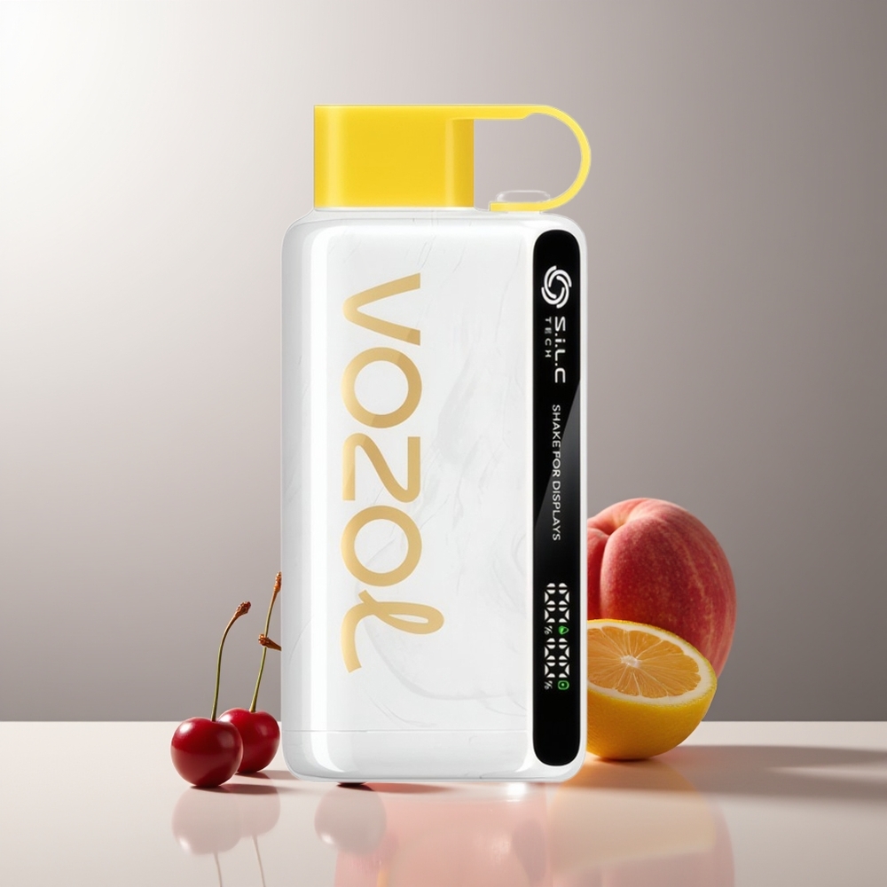 VOZOL STAR 9000/12000 Vienkartinis Vapas Vyšnių Persikų Limonadas S.i.L.C TECH 650mAh 0/20/50mg/ml
