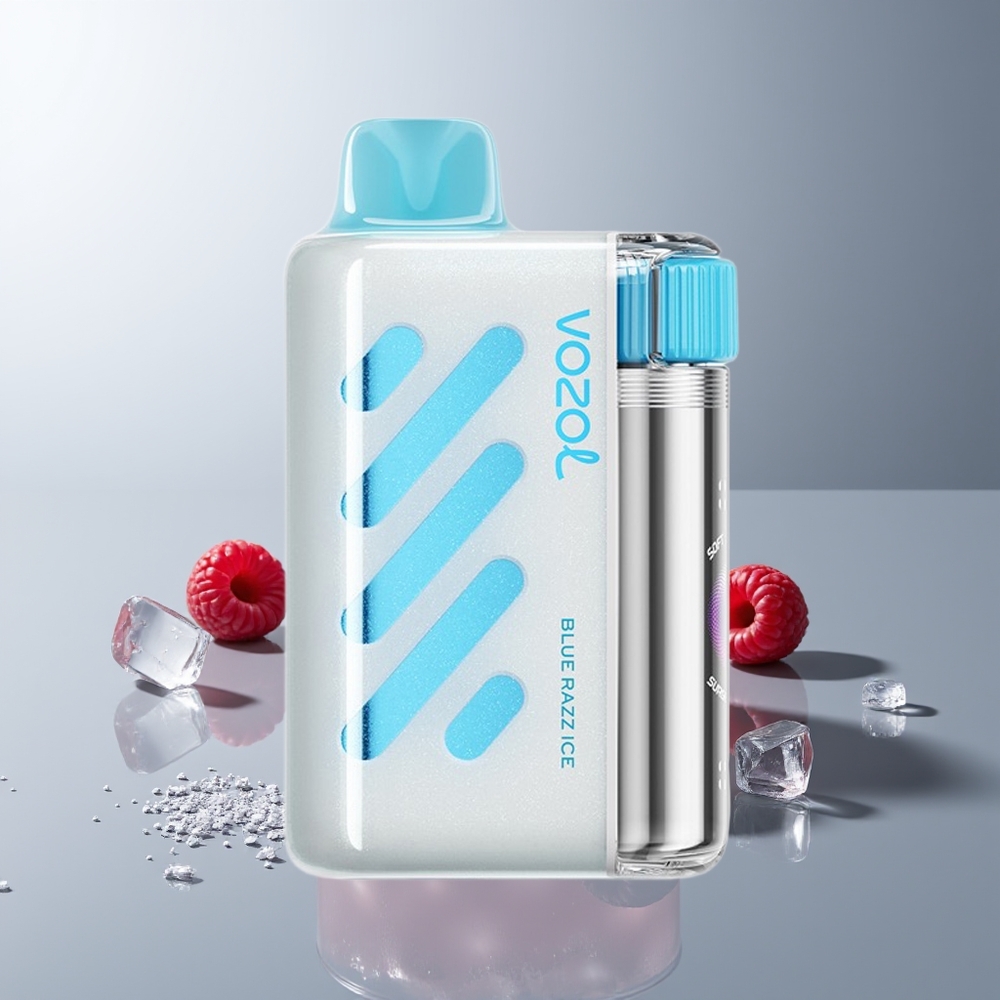 VOZOL VISTA 40000 Pūtų Vienkartinis Vapas Mėlyna Aviėtų Šaltis su 1000mAh baterija, 2% nikotino ir Tinkleliniu Auseliu