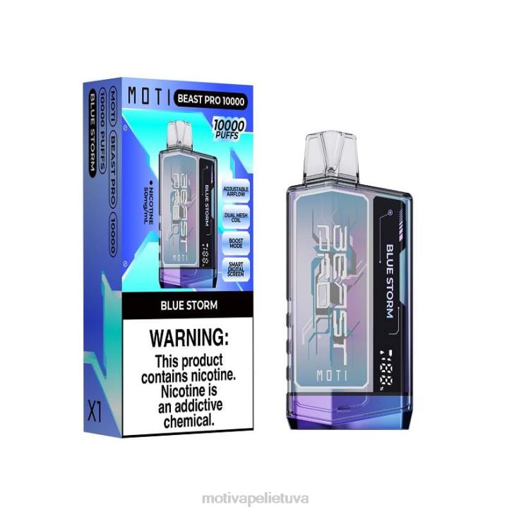 MOTI Vape Disposable T06644 | MOTI Beast Pro vienkartiniai garai (5%, 10000 įkvėpimų) šviežių mėtų