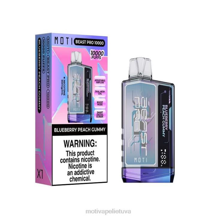 MOTI Vape Disposable T06644 | MOTI Beast Pro vienkartiniai garai (5%, 10000 įkvėpimų) šviežių mėtų