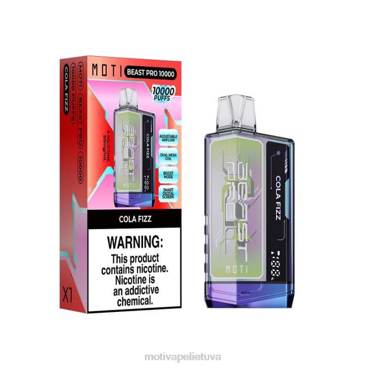 MOTI Vape Disposable T06644 | MOTI Beast Pro vienkartiniai garai (5%, 10000 įkvėpimų) šviežių mėtų