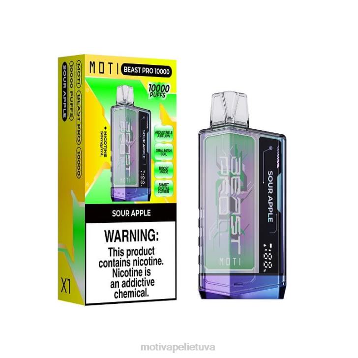 MOTI Vape Kit Lietuva T06649 | MOTI Beast Pro vienkartiniai garai (5%, 10000 įkvėpimų) vaivorykštinis debesis