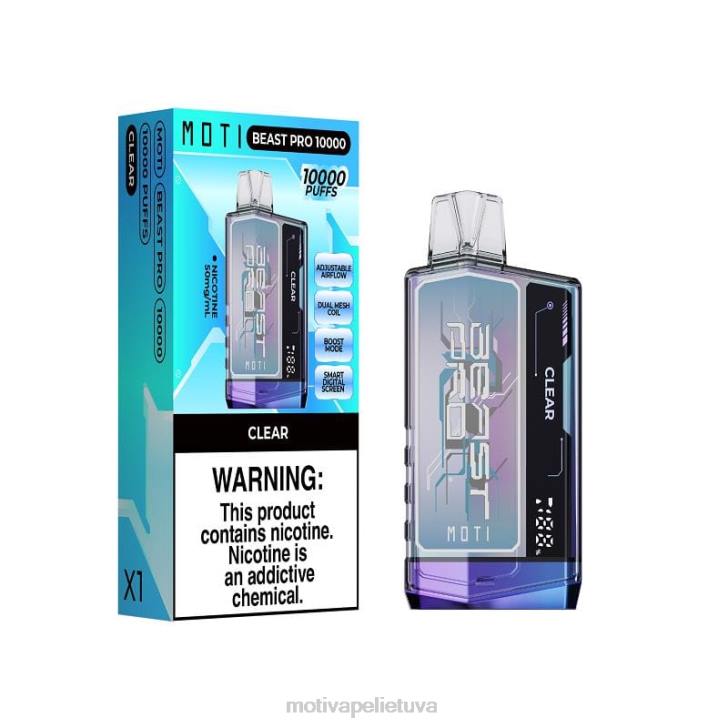 MOTI Vape Kit Lietuva T06649 | MOTI Beast Pro vienkartiniai garai (5%, 10000 įkvėpimų) vaivorykštinis debesis