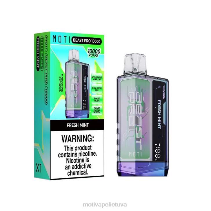 MOTI Vape Kit Lietuva T06649 | MOTI Beast Pro vienkartiniai garai (5%, 10000 įkvėpimų) vaivorykštinis debesis