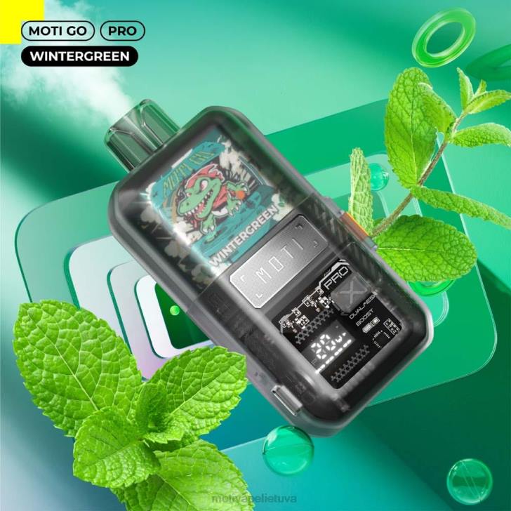 MOTI Vape Price T06616 | MOTI Go Pro vienkartiniai garai (5%, 12000 išpūtimų) šviežių mėtų