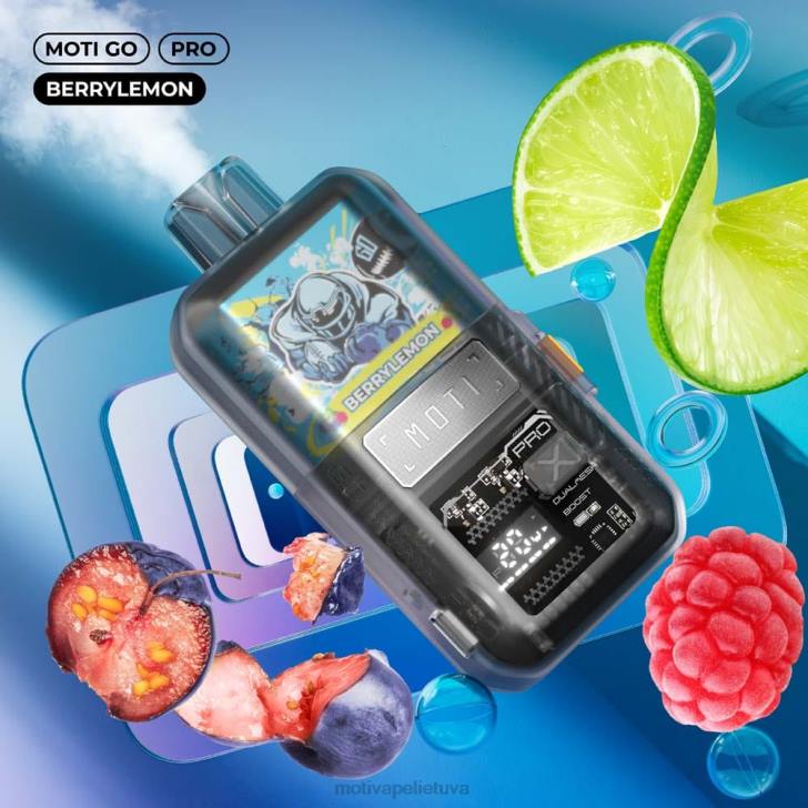 MOTI Vape Price T06616 | MOTI Go Pro vienkartiniai garai (5%, 12000 išpūtimų) šviežių mėtų